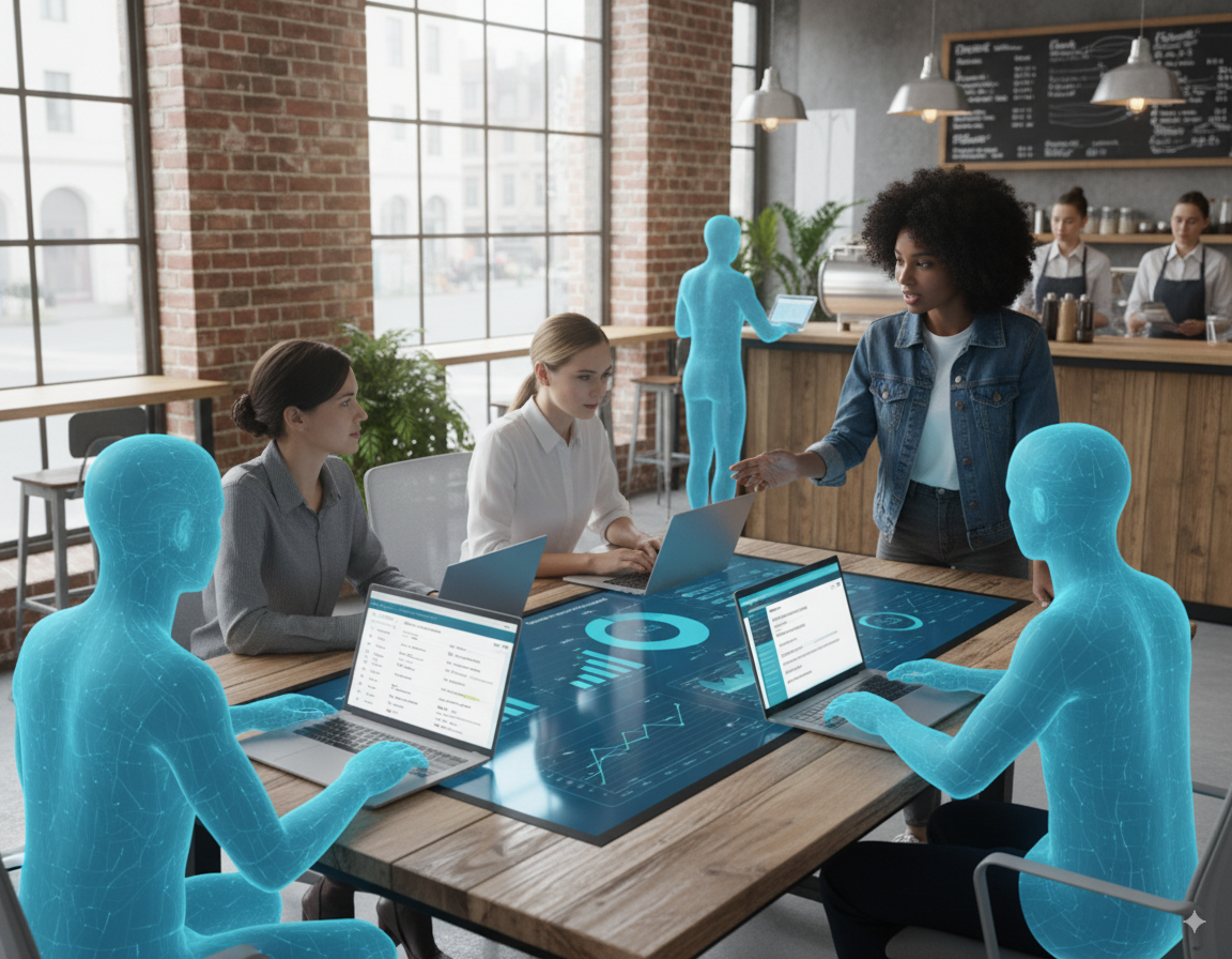Use Your AI agents and humans working together illustration